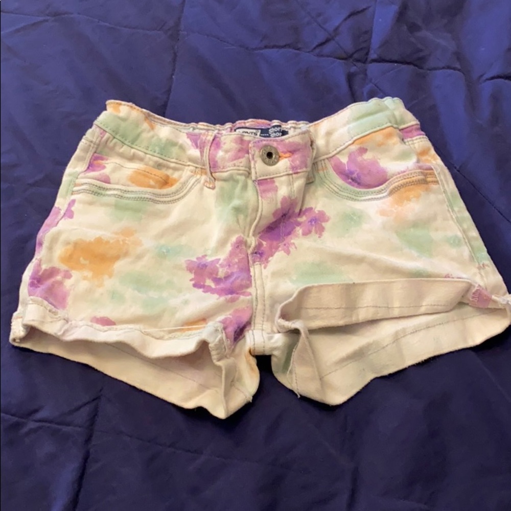 Colorful jean shorts